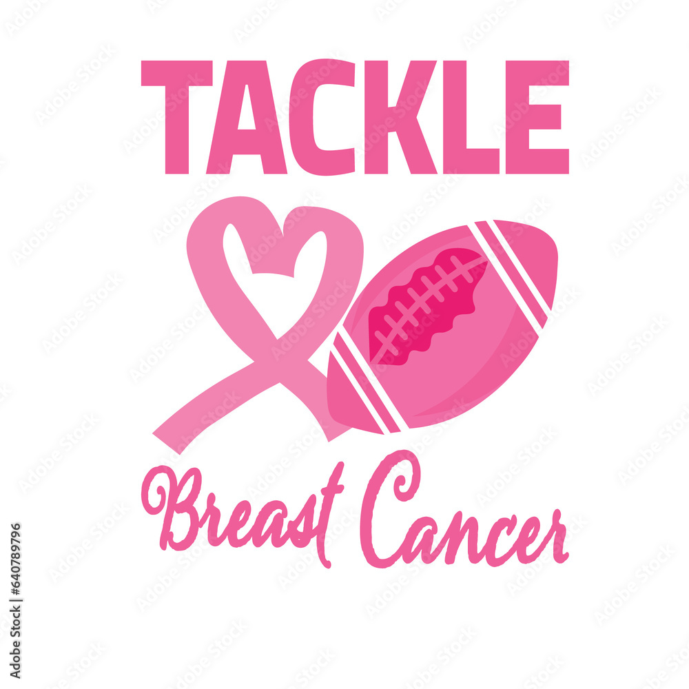 tackle breast cancer, cancer fight svg, football sport cancer svg png, wear pink svg, Cancer awareness Svg, cancer svg png, support squad
