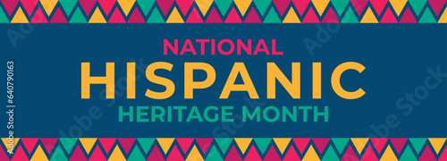 National Hispanic Heritage Month in September and October. Hispanic and Latino Americans culture.