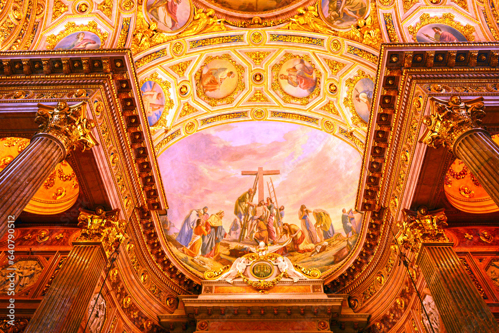 Innenansicht des Domes von Bergamo, Italien - obrazy, fototapety, plakaty 