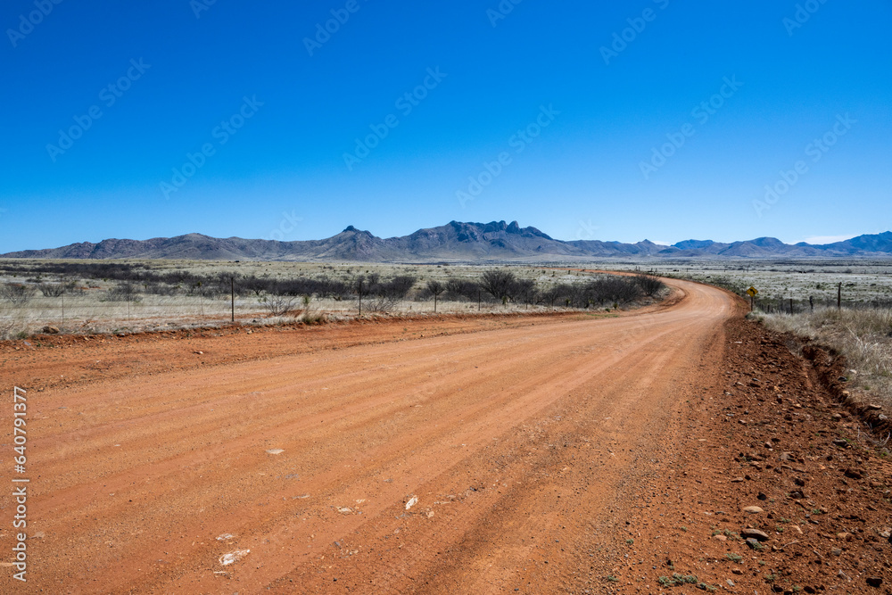 A road in the Arizona Sonoran desert