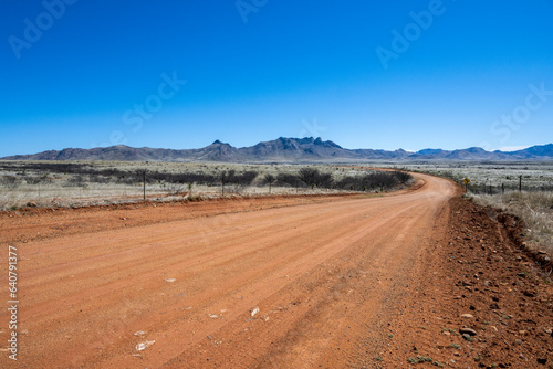 A road in the Arizona Sonoran desert