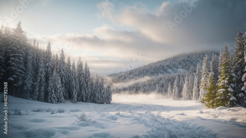 winter forest in the snow © Maksym