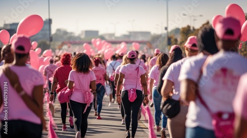 Slika na platnu ceremony in support of the fight against breast cancer