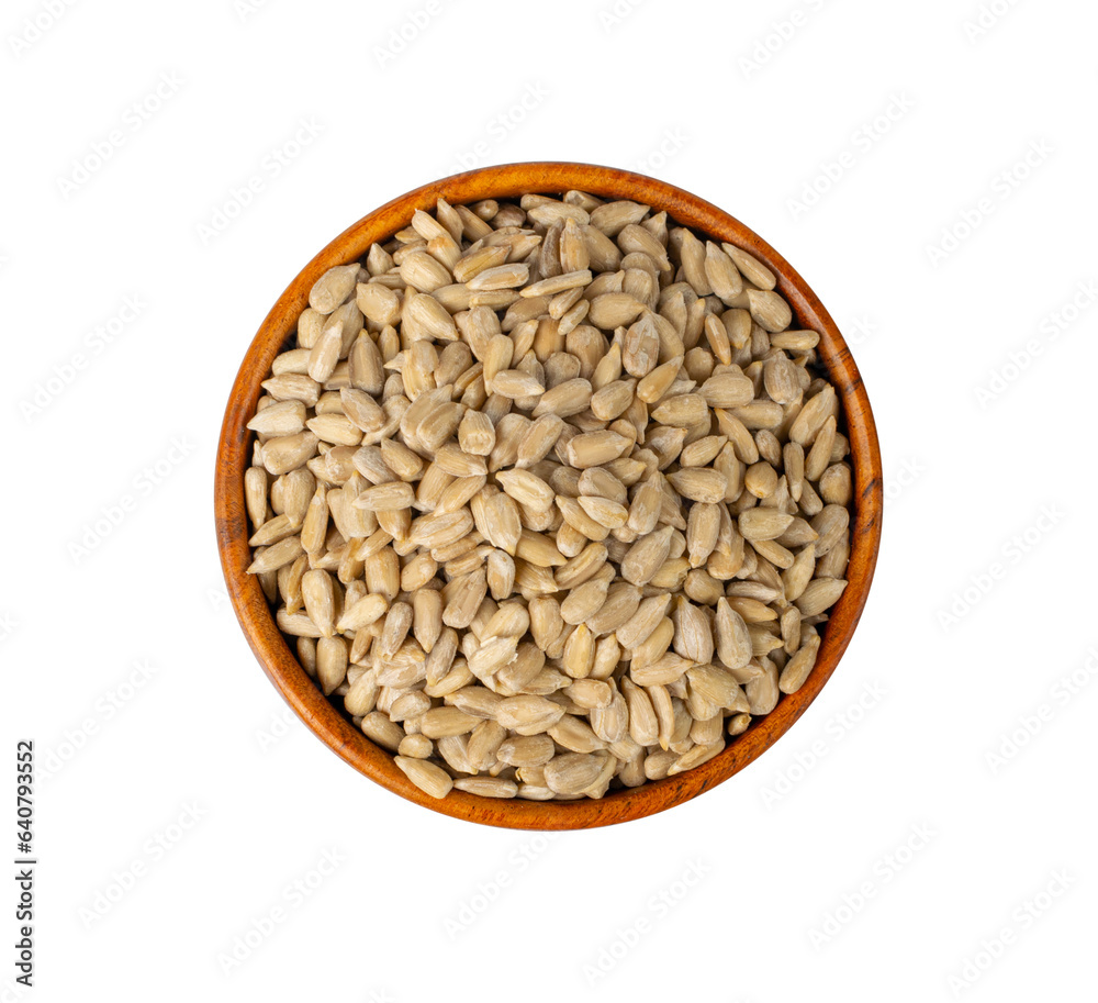 Peeled Sunflower Seeds Isolated, Raw Sunflower Kernels Group, Sun Flower Grains, Peeled Sunflower Seeds