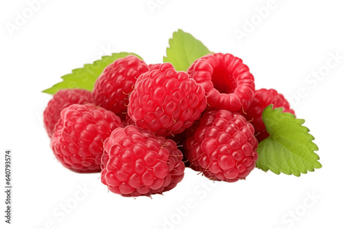 Raspberry Isolated on Transparent Background - Generative AI