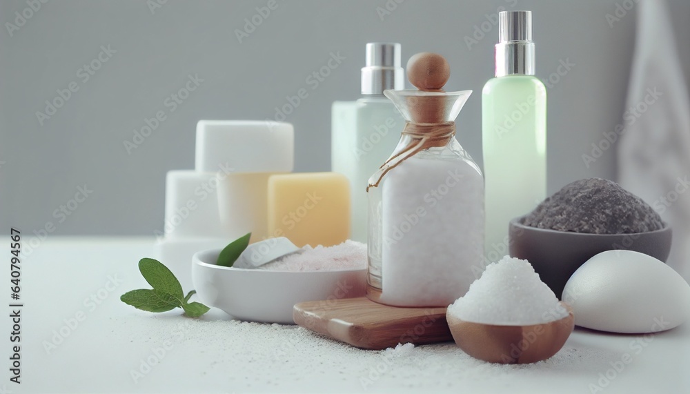 soap and bath salt or SPA products. Generative in ai soap and bath salt or SPA products. Generative in ai
