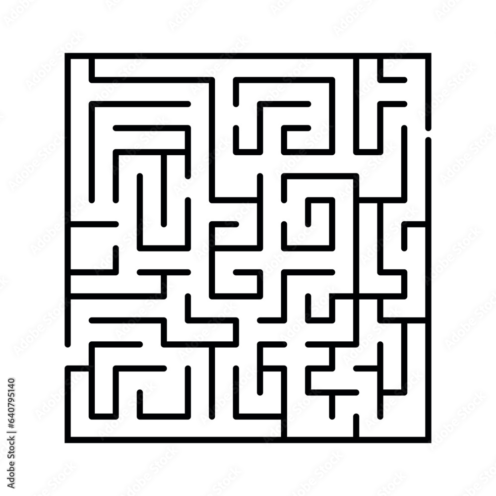 square labirynth on white background square labirynth on white background