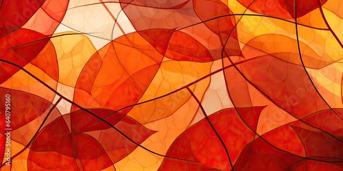 AI Generated. AI Generative. Autumn red orange color bright leafs botanical plant decoration background. Nature vibe cozy decor