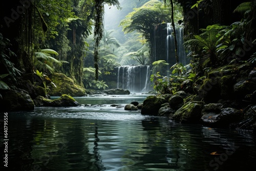 waterfall in the jungle