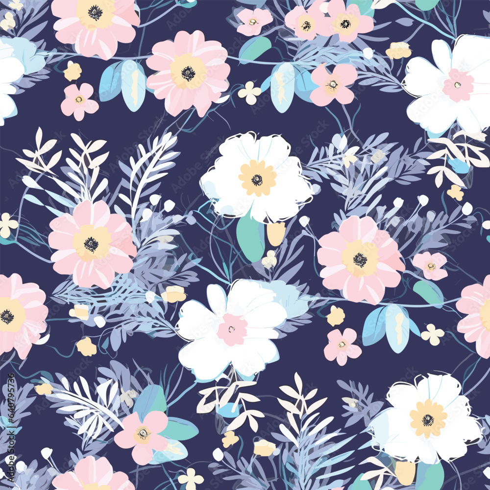 Obraz premium Seamless Pattern With Floral Motifs able
