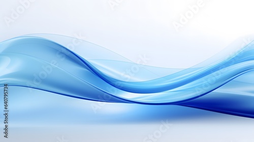 Abstract blue wavy on white background