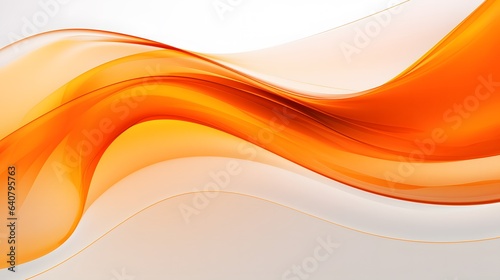 Abstract orange wavy on white background