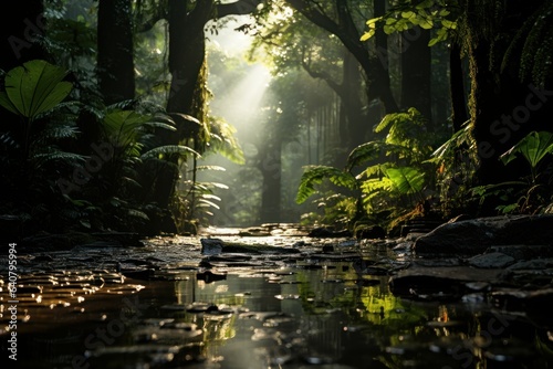 jungle interior in summer