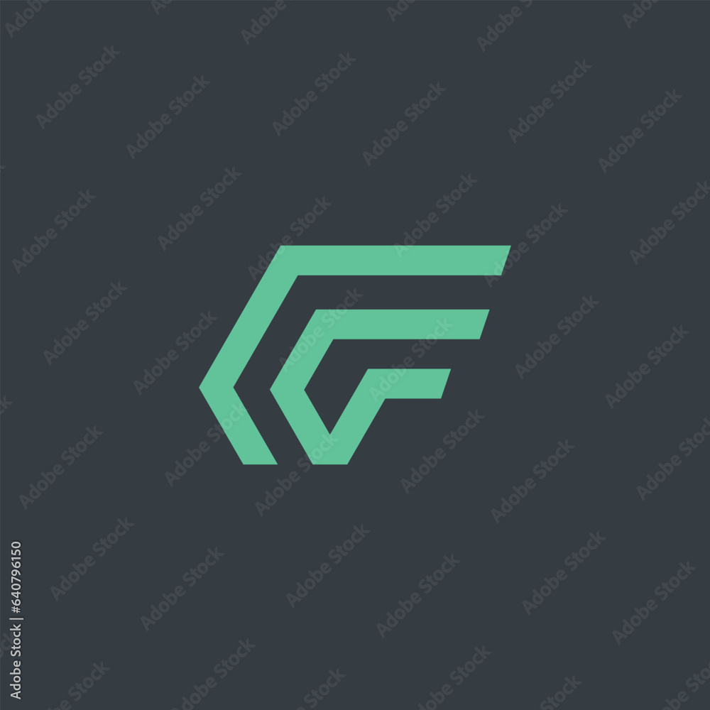 Letter F logo design element vector with modern style