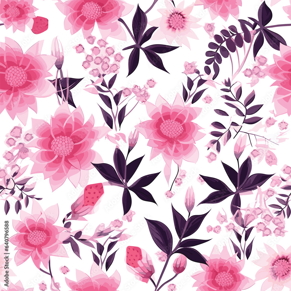 Obraz premium Seamless Pattern With Floral Motifs able
