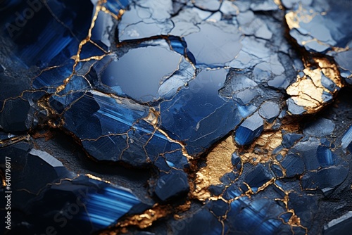 lapis lazuli gemstones glittering after polishing photo
