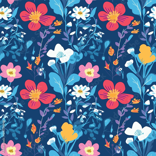 Wallpaper Mural Seamless Pattern With Floral Motifs able Torontodigital.ca