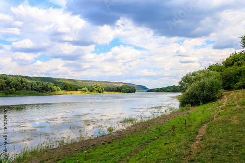 Wallpaper Mural View of the river during the hike. Background with selective focus Torontodigital.ca