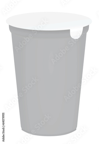 Wallpaper Mural Grey yogurt pack. vector illustration Torontodigital.ca