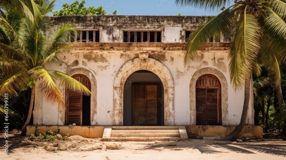 An old Villa at a tropical beach
