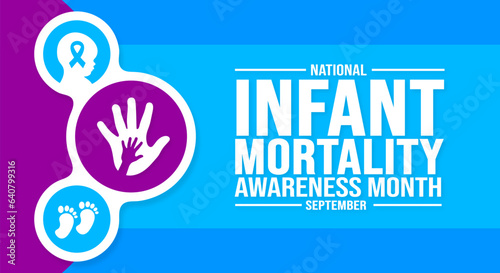 September is National Infant Mortality Awareness Month  background template. Holiday concept. background, banner, placard, card, and poster design template with text inscription and standard color. 