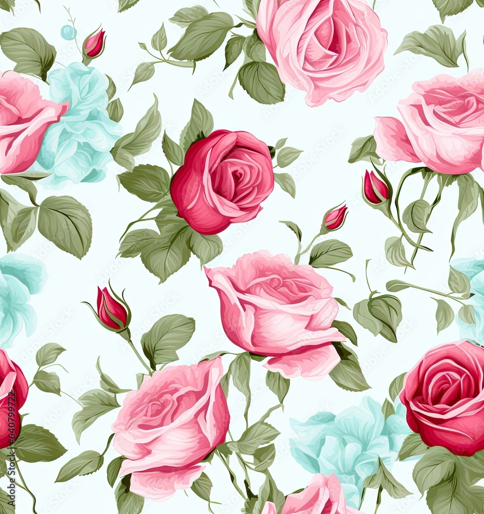 pink roses decorative seamless modern floral border, in the style of light green, pattern and decoration movement, american prints. SEAMLESS PATTERN. SEAMLESS WALLPAPER. pink roses decorative seamless modern floral border, in the style of light green, pattern and decoration movement, american prints. SEAMLESS PATTERN. SEAMLESS WALLPAPER.