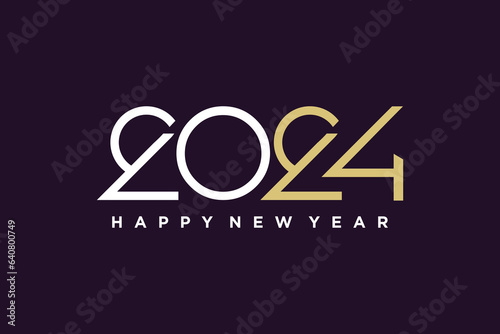 2024 logo design element vector with creative unique concept