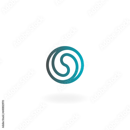 A Minimal Abstract logo depicting the letter "O" or "S."Suitable for branding businesses, websites, or products with names starting with O or S. Ideal for tech, fashion, beauty, O logo, S logo (ID: 640802970)