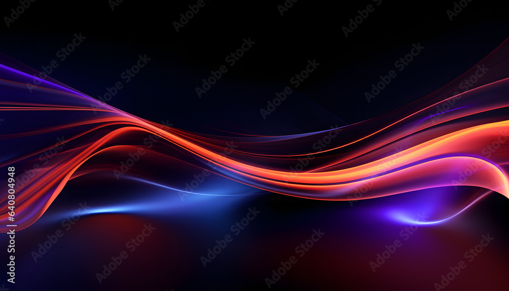 Vivid abstract art with blue and red waves against a black background, showcasing dynamic contrast and fluidity Vivid abstract art with blue and red waves against a black background, showcasing dynamic contrast and fluidity