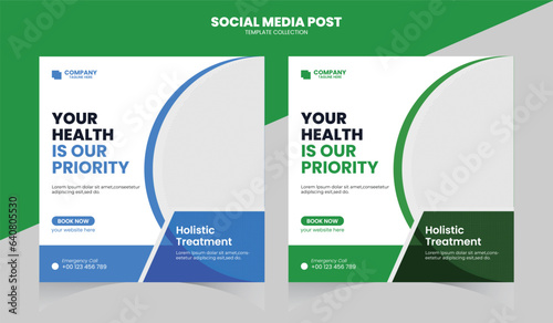 Medical Health Social Media Banner Post Template