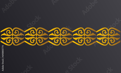 Vintage ornate linear ornaments in Kazakh traditional style. Asian floral designs. Abstract Asian elements of the national pattern of the ancient nomads of the Kyrgyz, Mongols, Kazakhs, Tatars.