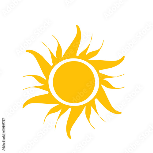 Sun icons vector symbol set