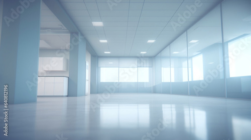 blurry image of empty office room