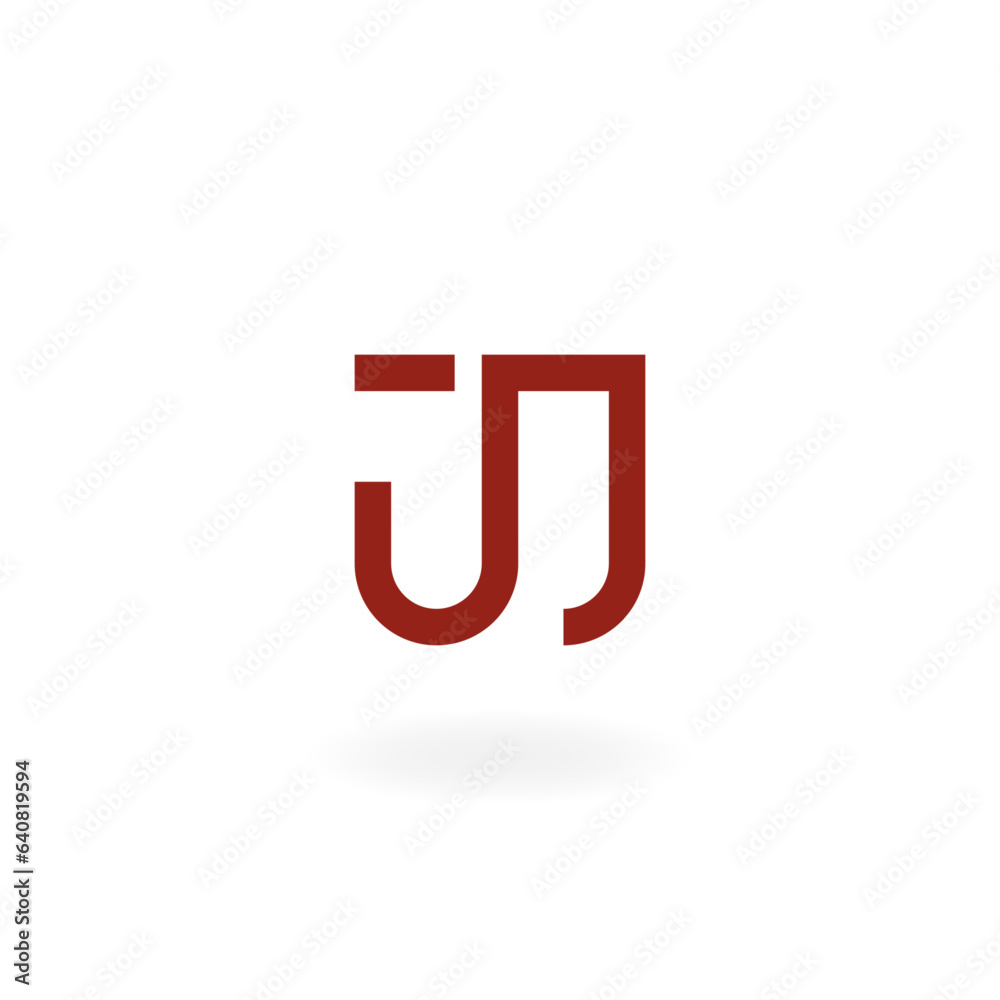 Fototapeta premium A minimal abstract logo depicting letters “J”, “D”,”T”, and “W”. This logo is ideal for branding businesses in tech, automobile, cars, finance, personal brand, initials, JW