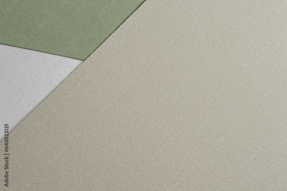 Fototapeta premium Abstract beige, olive green paper background. Paper texture background