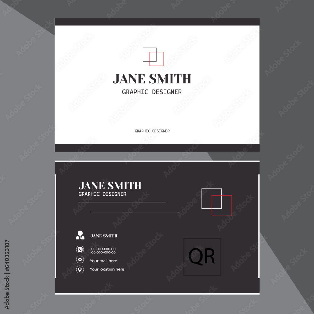 Naklejka premium Creative business card using adobe illustrator..