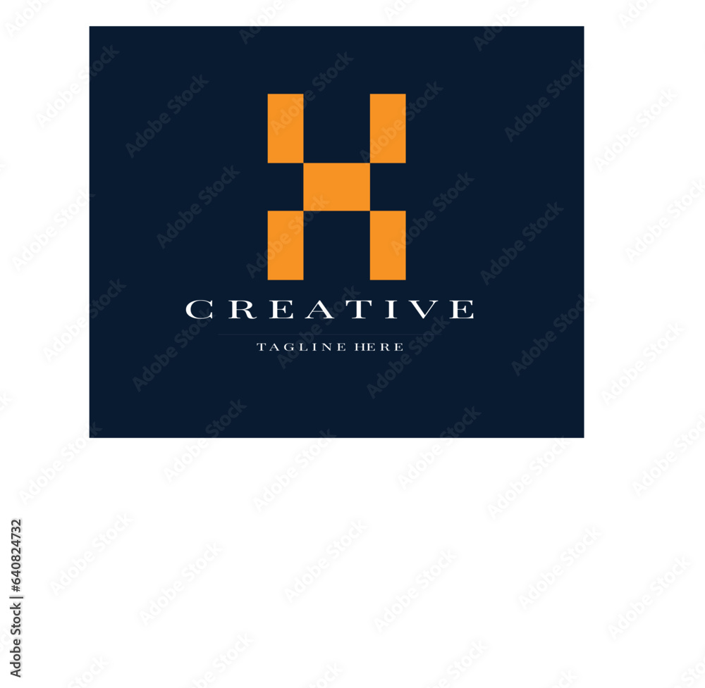 Fototapeta premium Initials H logo design. Initial Letter Logo. Innovative high tech logo template.