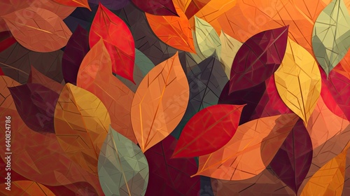 Texture of colorful autumn leaves