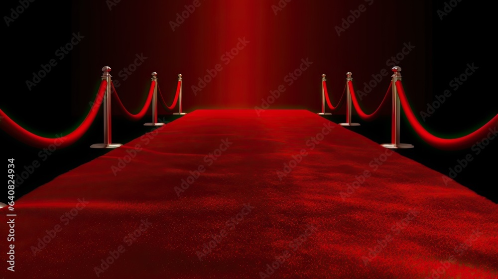 red carpet background for product presentation - obrazy, fototapety, plakaty 