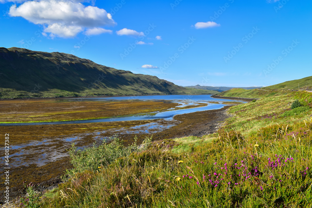 River in beautiful highlands landscape, Isle of Skye, Scotland