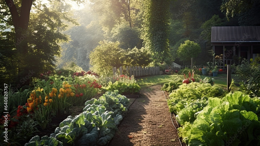 Healthy Garden, Generative AI Illustration - obrazy, fototapety, plakaty 