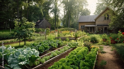 Healthy Garden, Generative AI Illustration