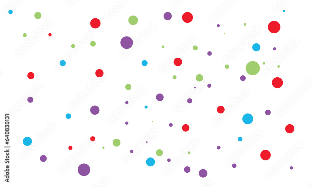 colorful polka dots vector background, dot vector, dot background