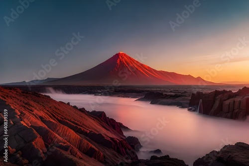 mountain at sunset