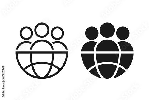 User globe network. Illustration vector