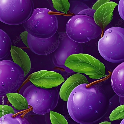 Plums as seamless tiles