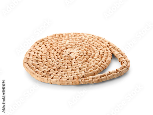 Wicker mat isolated on whit...