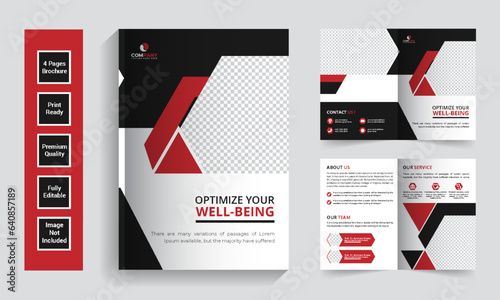 Health care bifold brochure creative template design. Medical health care profile design template, social media post, banner, poster, web banner, digital web banner, medical health care profile design