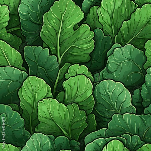 Collards as seamless tiles