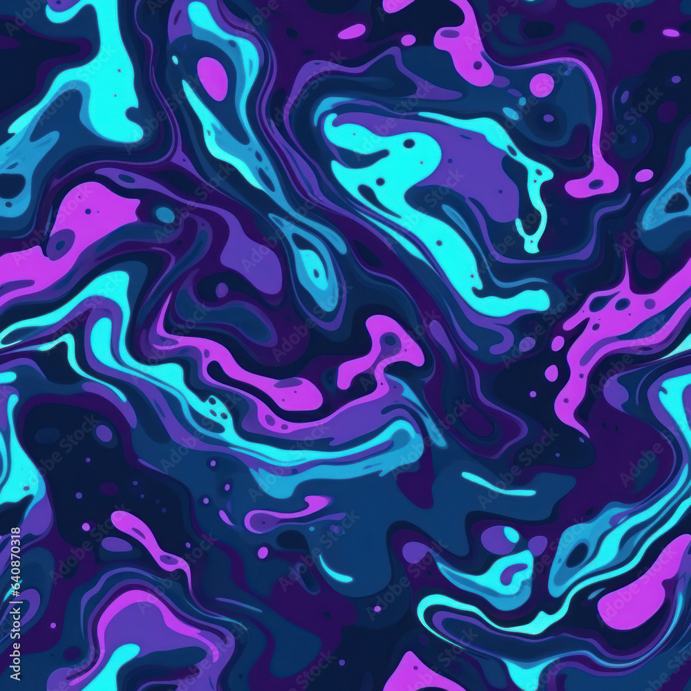 Fluid waves abstract seamless pattern